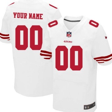 Men's Nike San Francisco 49ers Customized White Elite Jersey 