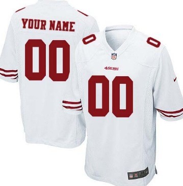 Men's Nike San Francisco 49ers Customized White Game Jersey 