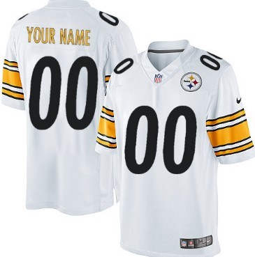 Men's Nike Pittsburgh Steelers Customized White Limited Jersey