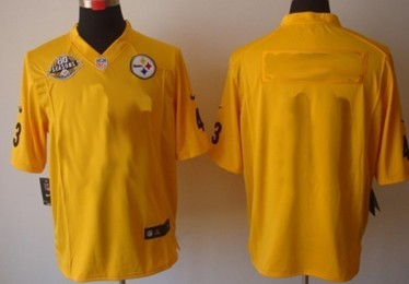 Men's Nike Pittsburgh Steelers Customized Yellow Limited Jersey