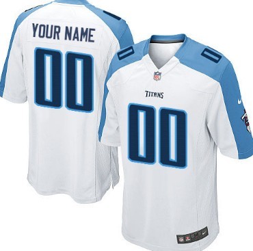 Men's Nike Tennessee Titans Customized White Limited Jersey 