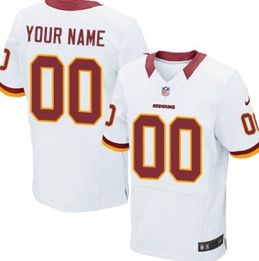 Men's Nike Washington Redskins Customized White Elite Jersey 