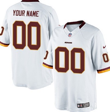 Men's Nike Washington Redskins Customized White Limited Jersey 