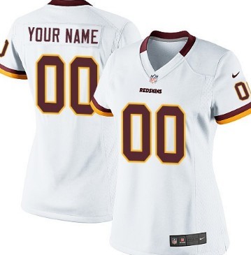 Women's Nike Washington Redskins Customized White Game Jersey 