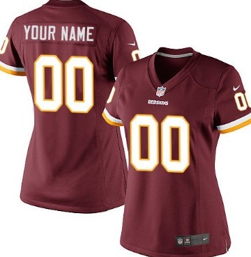 Women's Nike Washington Redskins Customized Red Limited Jersey