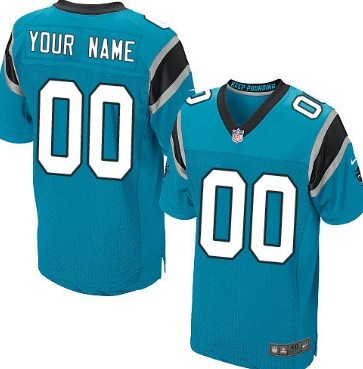 Men's Nike Carolina Panthers Customized Blue Elite Jersey