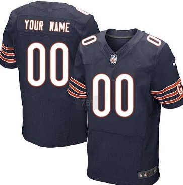 Men's Nike Chicago Bears Customized Blue Elite Jersey