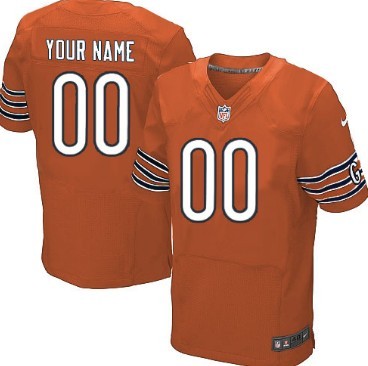 Men's Nike Chicago Bears Customized Orange Elite Jersey