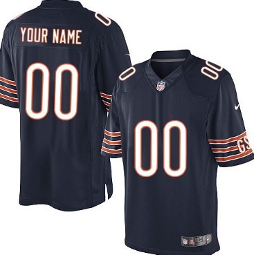 Men's Nike Chicago Bears Customized Blue Limited Jersey 