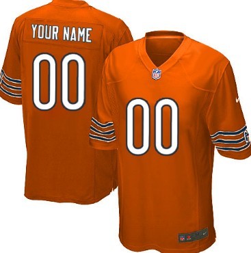 Kids' Nike Chicago Bears Customized Orange Game Jersey