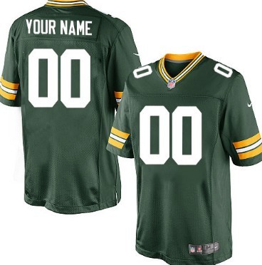 Men's Nike Green Bay Packers Customized Green Game Jersey 