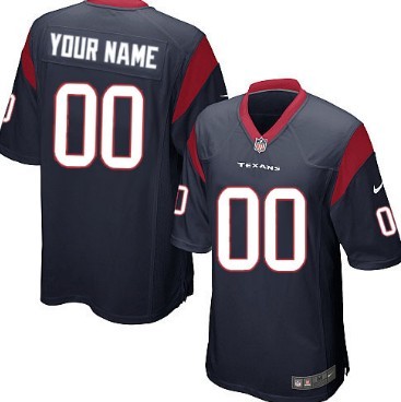 Kids' Nike Houston Texans Customized Blue Limited Jersey 