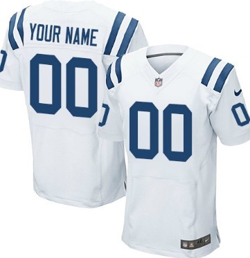 Men's Nike Indianapolis Colts Customized White Elite Jersey