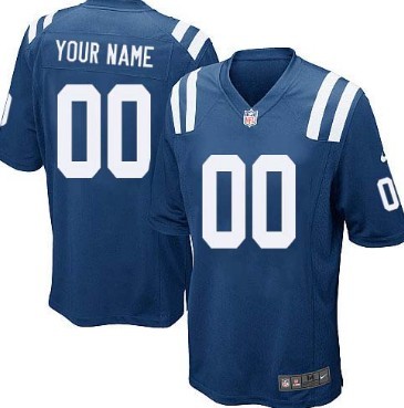 Men's Nike Indianapolis Colts Customized Blue Game Jersey 