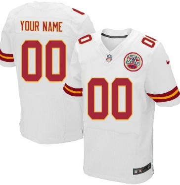 Men's Nike Kansas City Chiefs Customized White Elite Jersey