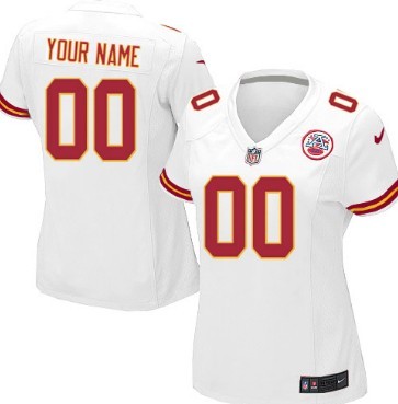 Women's Nike Kansas City Chiefs Customized White Game Jersey 