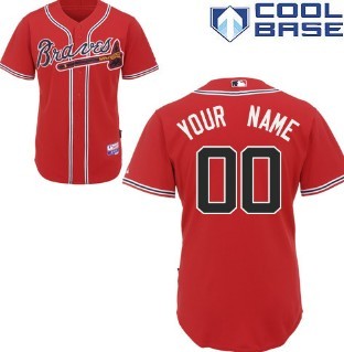 Kids' Atlanta Braves Customized Red Jersey 