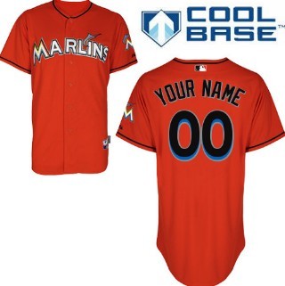 Kids' Miami Marlins Customized Orange Jersey 