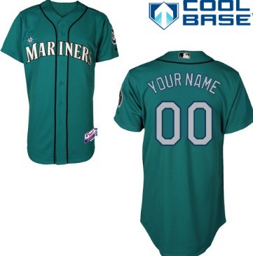 Men's Seattle Mariners Customized Green Jersey 