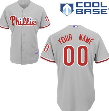 Men's Philadelphia Phillies Customized Gray Jersey