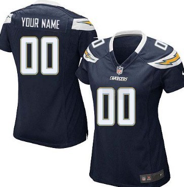 Women's Nike San Diego Chargers Customized Navy Blue Limited Jersey 