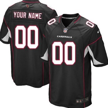 Men's Nike Arizona Cardinals Customized Black Game Jersey 