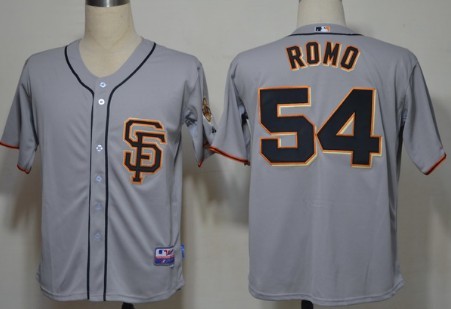 San Francisco Giants #54 Sergio Romo Gray SF Edition Jersey 