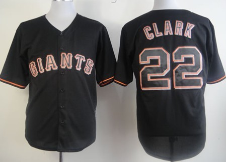 San Francisco Giants #22 Will Clark Black Fashion Jersey