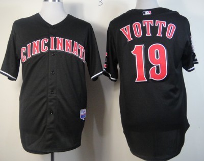 Cincinnati Reds #19 Joey Votto 2013 Black Jersey 