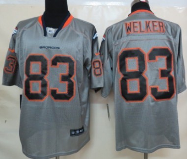 Nike Denver Broncos #83 Wes Welker Lights Out Gray Elite Jersey 