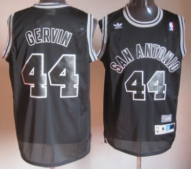 San Antonio Spurs #44 George Gervin Black Throwback Swingman Jersey