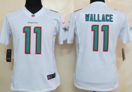 Nike Miami Dolphins #11 Mike Wallace 2013 White Limited Womens Jersey