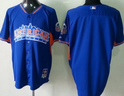 American League Blank 2013 All-Star Blue Jersey 