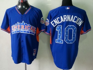 Toronto Blue Jays #10 Edwin Encarnacion 2013 All-Star Blue Jersey 