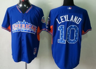 Detroit Tigers #10 Jim Leyland 2013 All-Star Blue Jersey