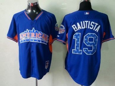 Toronto Blue Jays #19 Jose Bautista 2013 All-Star Blue Jersey