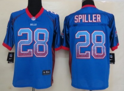 Nike Buffalo Bills #28 C.J. Spiller Drift Fashion Blue Elite Jersey