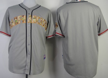 San Francisco Giants Blank Gray With Camo Jersey 