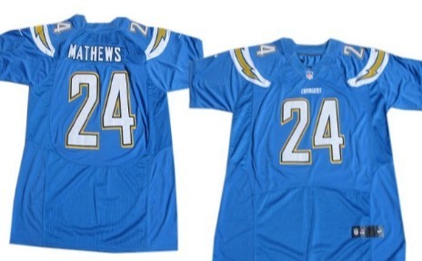 Nike San Diego Chargers #24 Ryan Mathews 2013 Light Blue Elite Jersey