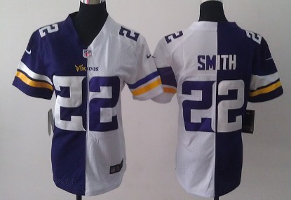 Nike Minnesota Vikings #22 Harrison Smith 2013 Purple/White Two Tone Womens Jersey