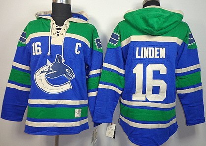 Old Time Hockey Vancouver Canucks #14 Alexandre Burrows Blue Hoodie