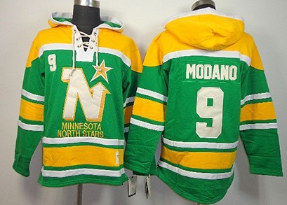 Old Time Hockey Dallas Stars #9 Mike Modano Green Hoodie