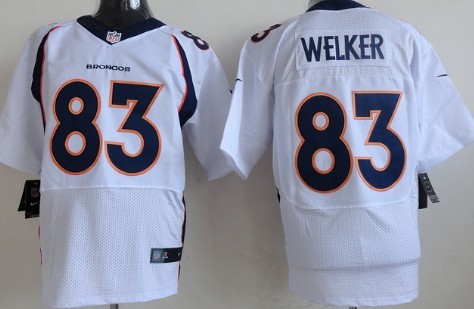 Nike Denver Broncos #83 Wes Welker 2013 White Elite Jersey 