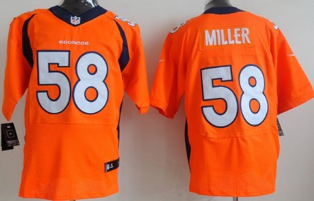 Nike Denver Broncos #58 Von Miller 2013 Orange Elite Jersey 