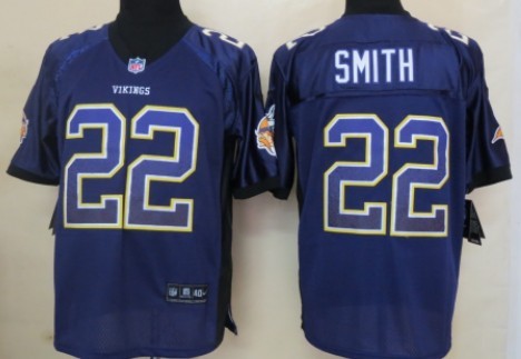 Nike Minnesota Vikings #22 Harrison Smith Drift Fashion Purple Elite Jersey