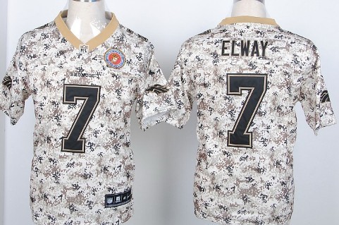 Nike Denver Broncos #7 John Elway 2013 USMC Camo Elite Jersey