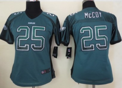 Nike Philadelphia Eagles #25 LeSean McCoy Drift Fashion Green Womens Jersey