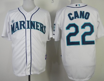 Seattle Mariners #22 Robinson Cano White Jersey 