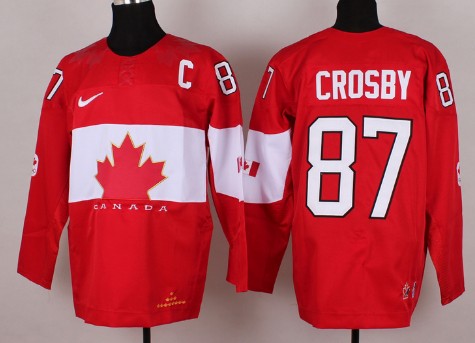 2014 Olympics Canada #87 Sidney Crosby Red Jersey 