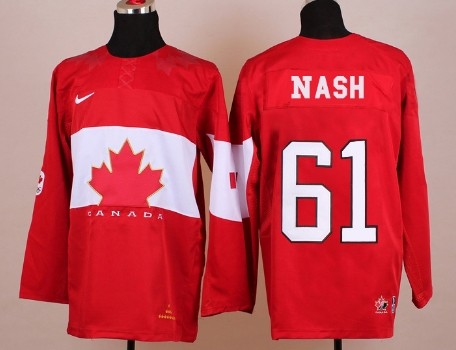 2014 Olympics Canada #61 Rick Nash Red Jersey 